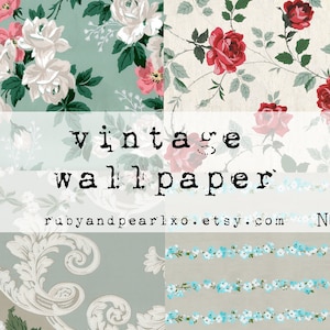 Nr 30 Vintage / Antique Wallpaper Printables - pobieranie cyfrowe - autentyczne wzory z lat 20. - 50. XX wieku