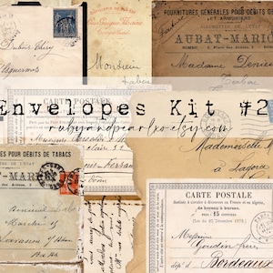 Enveloppen Kit #2 Vintage Collectie - 20 Enveloppen- Digitale Download - Antieke Papers - Printables voor Journaling en Art