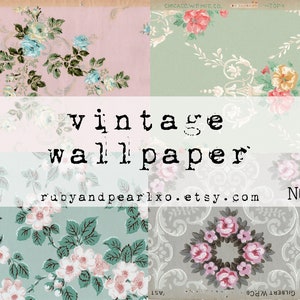 No. 27 Vintage / Antique Wallpaper Printables - digital download - authentic patterns from the 1920's - 1950s