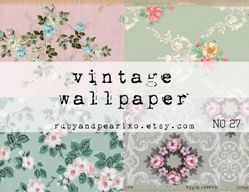 No. 27 Vintage / Antique Wallpaper Printables Digital Etsy