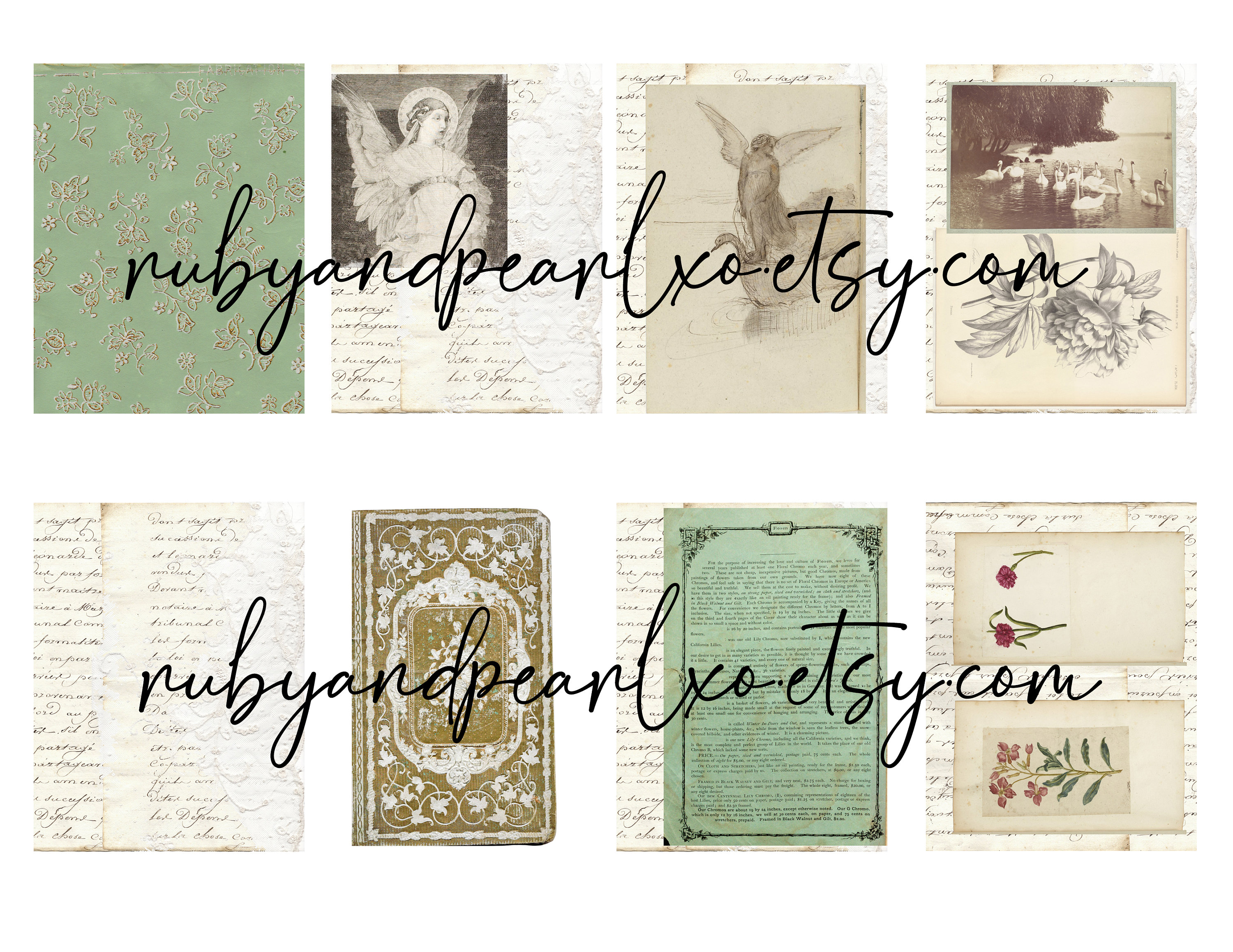 Love &amp; Light Vintage Printable Collection Digital Download - Etsy