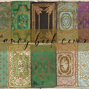 Copertine di libri di lusso - Collezione stampabile vintage - Download digitale - Carte antiche - Collage per diario e arte