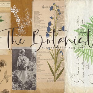 Le botaniste - collection imprimable vintage - téléchargement numérique - papiers anciens - collage pour la journalisation et l'art