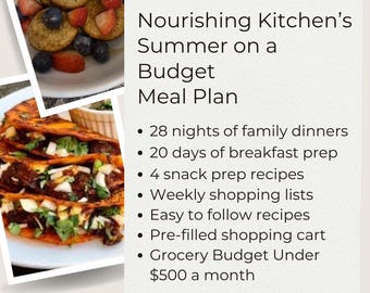 Summer on a Budget Meal Plan