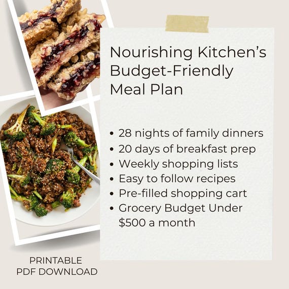 Family Budget Meal Plan
