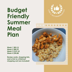 Budget Friendly Summer Meal Plan
