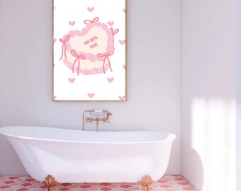 Hot girls read Coquette girly digital wall art