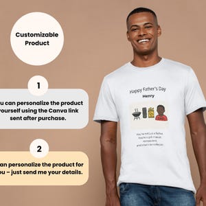 Tarjeta personalizada para el Día del Padre: nombre y mensaje personalizados / Un regalo divertido y emotivo para papá