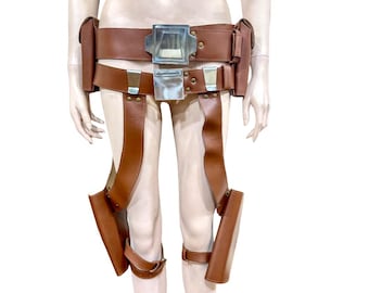 Sabine Wren Leather Belt with Dual Holsters | Mandalorian Cosplay Belt | Star Wars Rebels Costume | Bounty Hunter Armor Prop