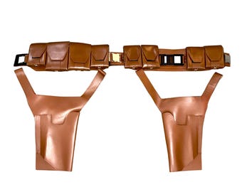 Cinturón utilitario de cuero inspirado en Bo-Katan / Cinturón de cosplay mandaloriano