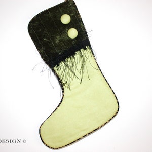 Baby Christmas Stocking in googoo green.