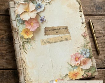 Botanical Junk Journal Pages and Printables | Vintage Floral Ephemera for Scrapbooking and Paper Crafts
