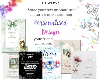 Custom Digital Party Invitation | Personalised Made-To-Order Invite | Custom Event