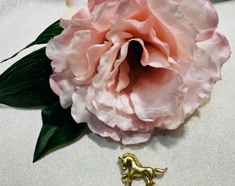 Vintage Tiny Gold Tone Horse Brooch Pin