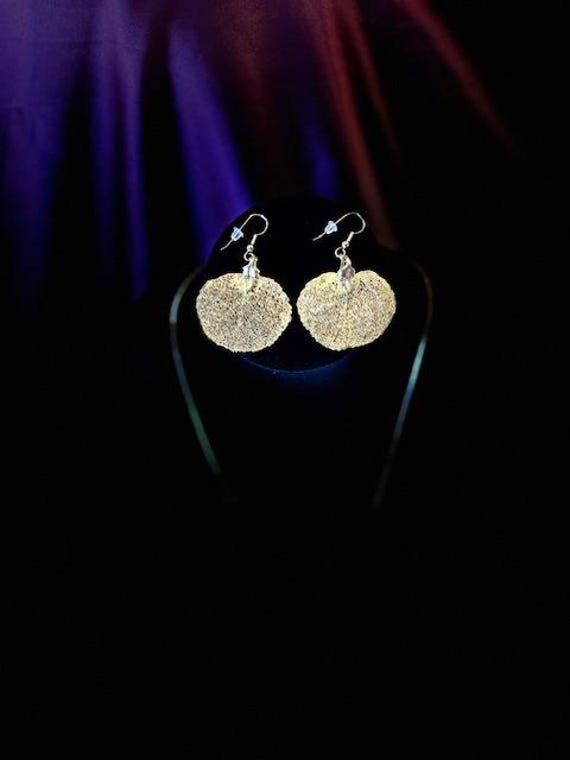 Vintage Gold Dipped Aspen Leaf Necklace and Earri… - image 2