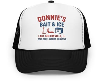 Vintage Bait Shop Trucker Hat: Donnie's Bait & Ice, Lake Shelbyville