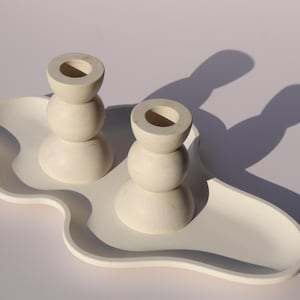 Candlestick Holder Set | Jesmonite | Home Decor | Gift