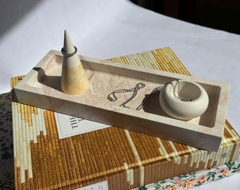 Rechthoekig jesmonietblad: handgemaakte decoratieve opbergdoos