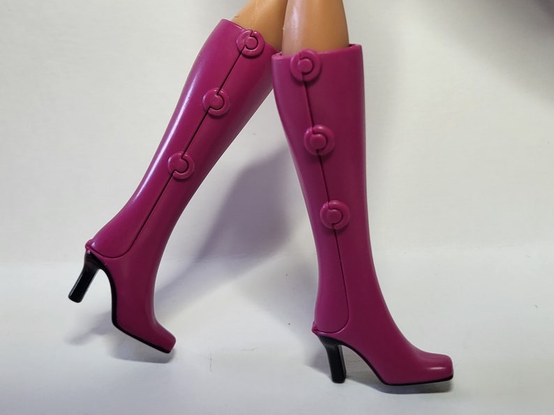 Tall Doll BOOTS Shoes Fits Barbie with High Heels and MTM Made to Move Barbie image 1