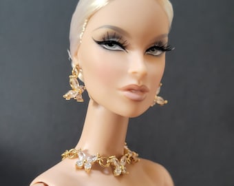 Necklace Earring Jewelry Set for BARBIE Vintage Repro Silkstone & Integrity Toys Dolls Poppy Parker. Choose the set or necklace only.