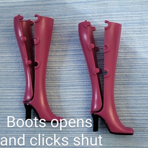 Tall Doll BOOTS Shoes Fits Barbie with High Heels and MTM Made to Move Barbie image 5