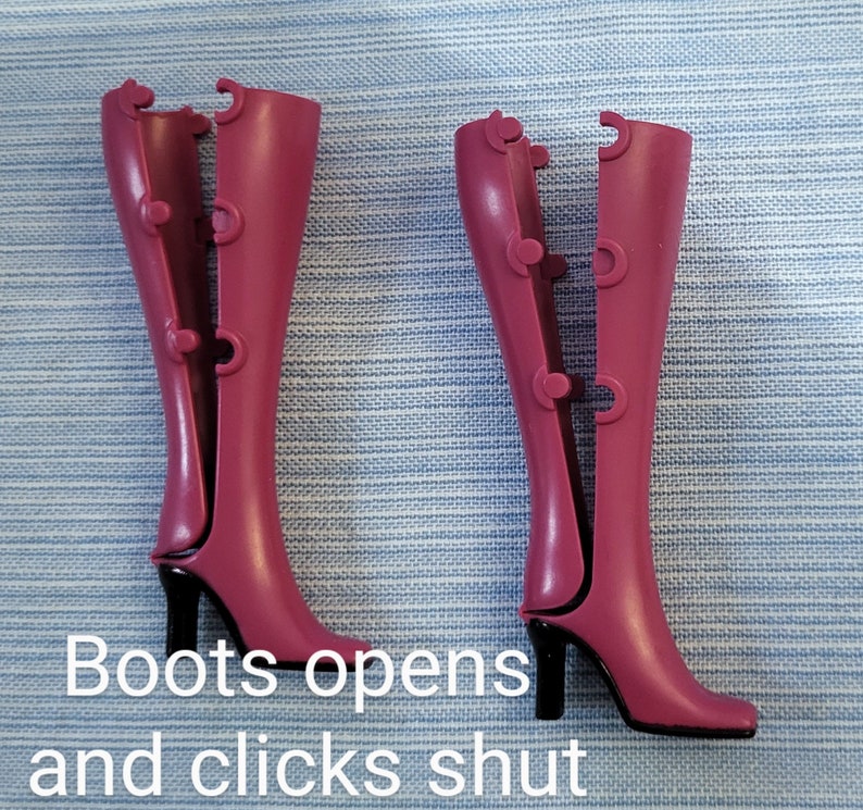 Tall Doll BOOTS Shoes Fits Barbie with High Heels and MTM Made to Move Barbie image 5