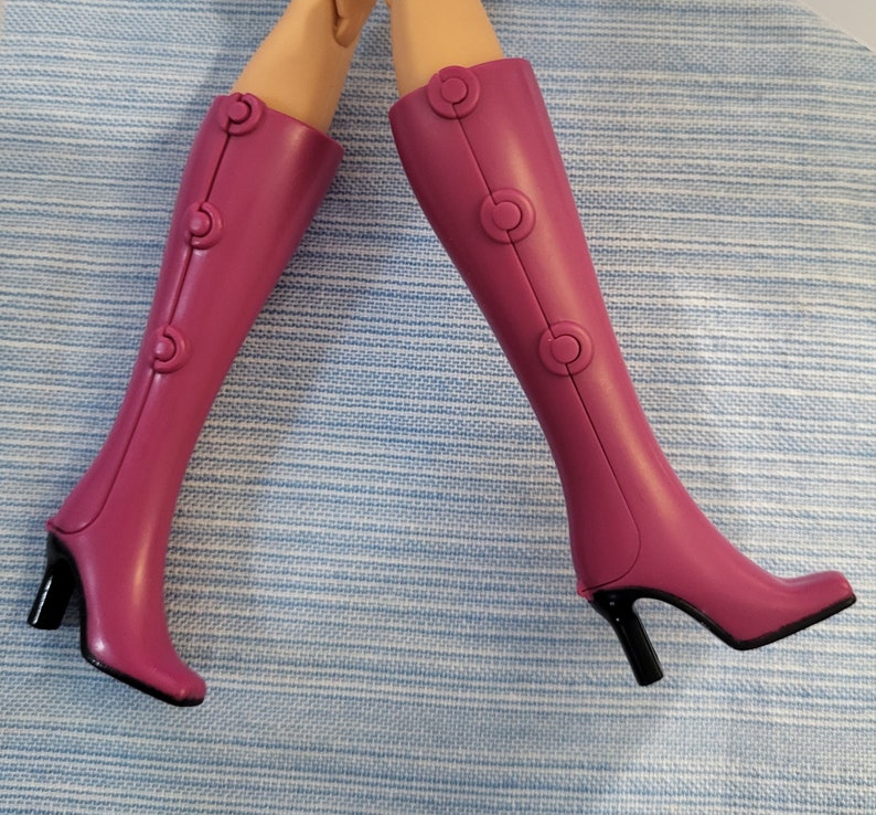 Tall Doll BOOTS Shoes Fits Barbie with High Heels and MTM Made to Move Barbie image 3