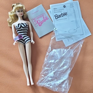 35th Anniversary Giftset BARBIE DOLL Stand and Booklet 1993 Repro Roman Holiday Easter Parade - Mint Condition - this was unboxed then store