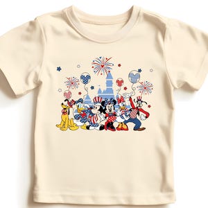 Cute Characters Party In The USA 4th of July Kid Shirt, Fireworks Fourth of July Trip Shirt, 4th of July Tee, Independence Day Matching