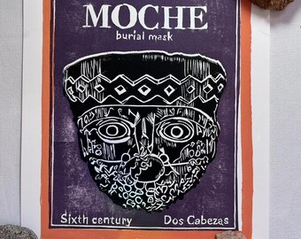 Limited Series Archaeology Print: Moche Mask