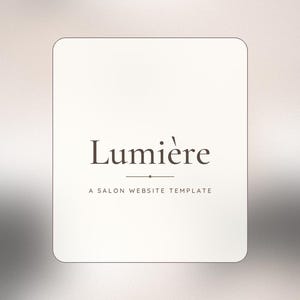 ルミエールサロンのウェブサイトテンプレート | HTMLビューティーサロン＆理髪店サイト