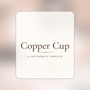 Copper Cup Cafe Website Template | HTML Coffee Shop Site, Responsive
