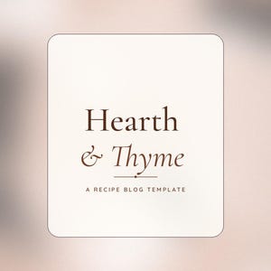 Hearth & Thyme Recipe Blog Website Template | HTML Cottagecore Cooking Blog