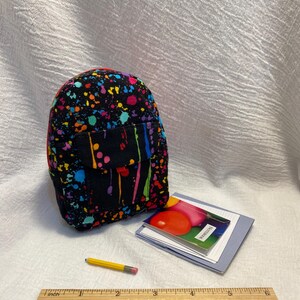 18 Inch Doll Paint Splat Backpack/Teddy Bear Backpack/Colorful Doll School Supplies Bag