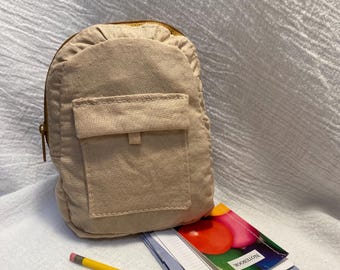 18 Inch Doll Tan Backpack/Teddy Bear Khaki Backpack/Doll Teddy Bear School Supplies Accessories