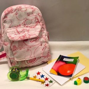 Doll Backpack/18 Inch Doll School Supplies/Teddy Bear Backpack/American Made Girl Doll Handbag/18 Inch Doll Accessories