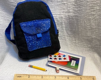 18 Inch Doll Blue Galaxy Backpack/Teddy Bear Backpack/Doll School Supplies/Back to School
