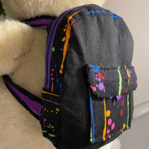 18 Inch Doll Paint Drops Backpack/Teddy Bear Backpack/Colorful Doll School Supplies Bag image 9