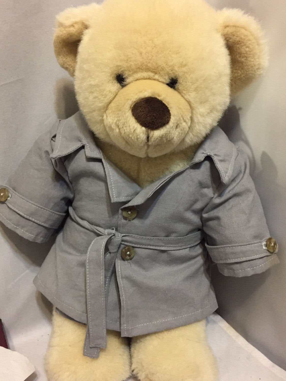 Build-a-bear Gray Cotton Trench Coat 