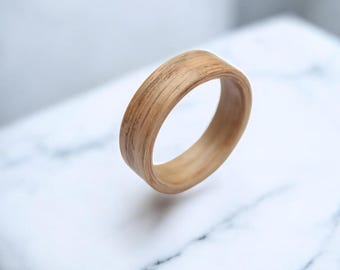 Handmade Ashwood Ring • Rustic Wooden Wedding Band