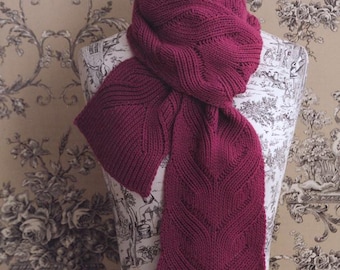 Mock Cable Scarf Knitting Pattern PDF Knit Scarf Pattern Instant Download Winter Scarf DIY Knit Gift Cable Look
