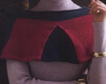 Box Pleat Capelet Knitting Pattern PDF Elegant Shoulder Wra