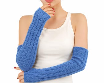 Drop Stitch Mitts Knitting Pattern PDF Fingerless Gloves Pattern Arm Warmers Knit Wrist Warmers Digital Download