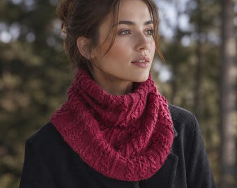 Mock Cable Cowl Knitting Pattern PDF Bell Cowl Pattern Knit Neck Warmer Instant Download Winter Scarf