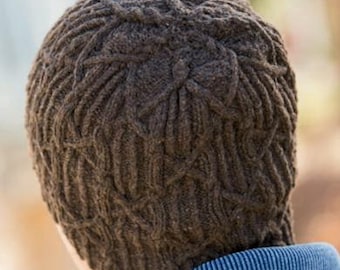 KNITTING PATTERN (English only); Captains return hat, Vintage knit beanie, Winter hat knit pattern