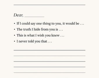 Unspoken letter, love letter, things you can&#39;t share