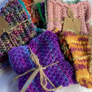 Hand-Knit Coaster/Mug Rug Sets