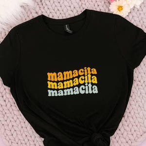 Chemise rétro Mamacita | T-shirt graphique mignon pour les mamans | -shirt d&#39;été amusant | Cadeau personnalisé pour maman