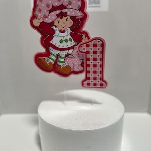 strawberry shortcake cake topper simple