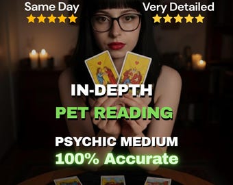 Same Hour Pet Psychic Reading: Dog and Cat Medium Connection, Spiritual Insight
